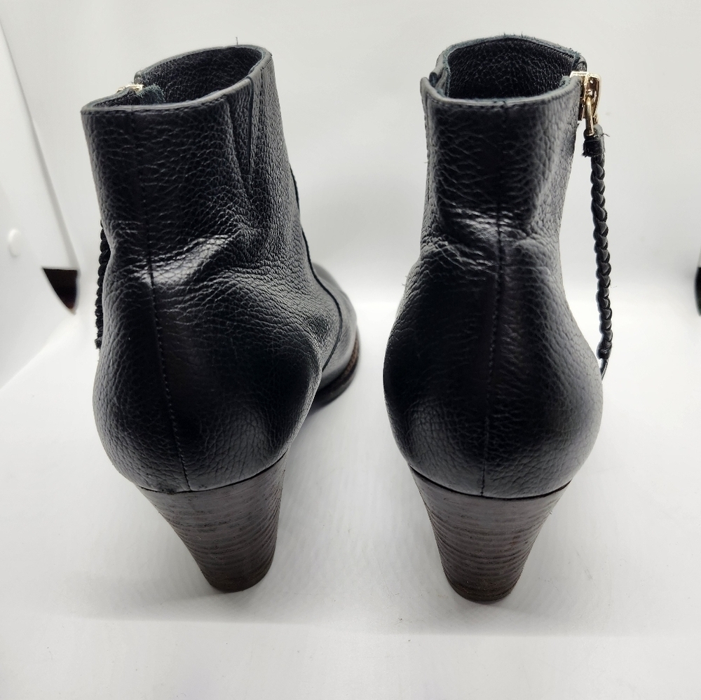 Elaine Turner leather ankle black 21/2" heel side zip sz 9.5 - Picture 2 of 8